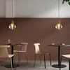 Lámparas colgantes Iluminación de luz dorada Polea de latón Mini bar moderno Lámpara de mesa de comedor Lámpara de cocina