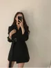 Damespakken Fashion Woman Blazer 2023 Pak Midden-lengte Retro riem Temperament Jacket Kantoor Draag Dames tops Fall for Women Coats