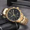 Polshorloges voor mannen 2024 Nieuwe heren horloges vijf steken Alle Dial Work Quartz Watch Bo Top luxe merkontwerper Chronograph Clock Steel Belt Men Fashion