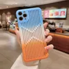 Luxury casing for iPhone 14 13 12 11 Plus Pro Max Case Gradient Heat Dissipation Breathable Cover Hard PC Antifall Protect Camera Shell Fundas