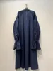 Robes décontractées Neploe longue Vintage paresseux romantique Vestidos manches évasées col en V ample 2023 japonais tempérament rayé Robe Femme