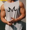 Herrtankstoppar anime z t Gymmen Mens Mesh Muscle Fitness Sleeveless Vest Running Workout Clothing Bodybuilding Singlets Quick-Torking Top 230505