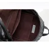 Backpack 2023 Brand Echte lederen mannen Ruggezakken Fashion Echte natuurlijke student Boy Luxe Weave Computer Laptop Bag