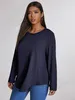 Women's Plus Size TShirt Blouse Large Tshirts for Fashion Women 4xl Elegant Summer Long Sleeve Oversized Solid Loose Ladies Tops 230504