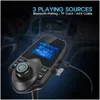 Kit de voiture Bluetooth Transmetteur Fm O Adaptateur Récepteur Mains sans fil W 1,44 pouces Affichage Drop Delivery Mobiles Motos Électronique Dhoz2