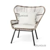 Mobilier de camp moderne extérieur balcon terrasse rotin chaises Table à thé trois pièces ensemble cour jardin loisirs fauteuil TG