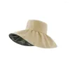 Wide Brim Hats Beautiful Fisherman Hat Foldable Sun-resistant Lightweight Women Summer UV Proof Fishing Cap