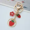 Creative Avocado Strawberry Keychain Gift Cute Fruit Cherry Student Backpack Keychains Jewelry Pendant In Bulk