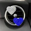 New 2Pcs Love Heart Air Freshener Diamond Car Perfume Fragrance Aromatherapy Smell Diffuser Auto Styling Interior Car Accessories