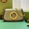 11 Bolsa de diseñador de alta calidad Damas de lujo 2022 Moda Messenger Hombro Cross Body Bolsas Redondas Interlocking 556 Cuero genuino Crossbody Tote Cadena Bolsa 699268