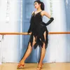 Stage Draag Latijnse dansjurk sexy gesporte rumba tango salsa cha dansende jurken oefenen kleding vrouwen volwassenen uitvoering