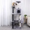 Scratchers Multilevel Cat Tree Play House Climber Activity Center Tower Hammock Condo Furniture Scratch Post för kattungar