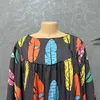 Plus Size Kleider Sommer lose für Frauen Dashiki Abaya Bohemian Leaf Print Kaftan Robe Femme Ankara Afican Size Long Maxi Beach Dress 230504