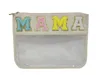 50pcs تطريز واضح Chenille Bag Makeup Bag Pvc Patch Stuff Plantproof Storage Vals Valentines Day Homts