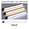 Nocne światła LED światło LED 10/20/30/40 cm Czujnik ruchu bezprzewodowe lampy szafki USB do sypialni kuchennej