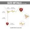Chains YFN 14K Real Gold Heart Drop Y Necklace For Women Yellow Lifeline Pulse Heartbeat Pendant Jewerly Gifts