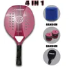 Tennisrackets Camewin Adult Professional Full Carbon Beach Tennis Racket 4 In 1 Soft Eva Face Raqueta met tas unisex Equipment Padel Rackets 230505