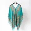 Scarves Multiple Dressing Methods Vintage Lace Chiffon Shirt Changeable Shawl Coat Cape Scarf Sunscreen Clothing Women's Beach Towel