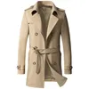 Heren Trench Coats 2023 Spring Goede kwaliteit Coat Masculino Longo