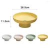 Plates PP Plate Tall Feet Fruit White Round Salad Bowl Dessert Cake Pan Snack Tray Decorative Tableware Display Stand