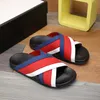 Designer Sandal Women Men Rubber Leather Slide Sandal Dress Shoe Wedges Sandal Beach Slippers Luxury Summer Platform Storlek 35-45 med Box4