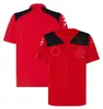 Camisetas masculinas 2024 verão quente f1 equipe camisas vermelhas camisas de corrida para homens e mulheres f1 oficial camiseta plus size personalização 55ms easr