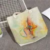 Bolsas de noite ginasta de ginasta de alta capacidade para mulheres ginástica em aquarela ginástica impressão ombro de ombro