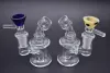 Nano Rig Mini Bong En Verre Plate-forme Pétrolière Dabs Petites Conduites D'eau Rig Fab Oeuf Bongs En Verre Recycleur Pyrex Bongs D'eau Avec Bol De 14mm 1pcs