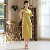 Etnische kleding Qipao lente zomer 2023 meisjes jonge dagelijkse jurk elegante Chinese stijl geavanceerd gevoel verbeterde comfortabele cheongsam