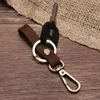 Chaveiros 1pcs destacáveis ​​corrente de corrente de correia de couro anel Keyfob keyring qdd9252