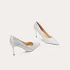 Robe chaussures blanc mariage mariée pompes cristal demoiselle d'honneur talons hauts stiletto sexy fête