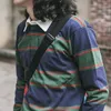 Men's Polos Non Stock 290g Heavyweight YarnDyed Stripe Long Sleeve TShirt Top IVY Vintage Casual Rugby Shirts 230504