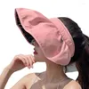 Cappelli larghi brim pieghevole estate con guscio estivo cappello da sole protezione UV a doppio uso da sole per le donne tappi per secchi morbidi da spiaggia all'aperto