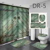 Rideaux de douche motif de grain de bois rideau de bain imperméable impression 3D porte rideau de douche tissu polyester rideaux de salle de bain pour couverture de bain 230504