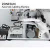 ZONESUN LT-60D Automatische platte etiketteringsmachine Semi Bottle Labeling Dispenser Bottle Label Applicator met datumcodeerder