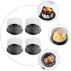 Confezione regalo Scatole per torte Scatole Contenitori per contenitori in plastica a cupola Supporti per contenitori Coperchio per cupcake Coperchi rotondi trasparenti Display Imballaggio per muffin