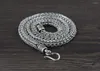 Łańcuchy stałe 925 srebrne srebrne męskie separ s haczyk retro łańcuch Naszyjnik A4231