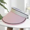 Wide Brim Hats Bucket Hats Wide Brim Hats Women Sun Hat Empty Top Long Summer Protection Adjustable Lady Sunscreen Block Sunlight Outdoor Headwear