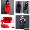 Down Coat Warm Winter Artificial Hair Fashion Long Kids Hooded Jacket For Girl Outerwear Girls Clothes 412 Years Old C1012 Drop Deli Dhaus