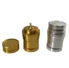 Alüminyum alkol lambası nargile aksesuarları sigara laboratuvar malzemeleri altın baskısı paslanmaz çelik mini alkol lambaları metal alkol ışık hediyesi