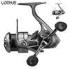 Bolos de isca Linnhue Reel Fishing LM1500 2500 Bolinho raso SingleLleDouble Grip giration Reel Acessório de pesca de pesca Real Pesca Gray 230505