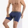 Underpants 3-pack Separatec Men's Soft Basic Modal Bamboo Rayon Separate Dual Pouch Underwear Long Leg Boxer 230503