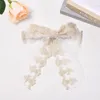 Headpieces GH0202C Summer Ins Lace Tule Hair Accessorized met Fairy Big Bow Card na het dragen van een veerclip kopstuk