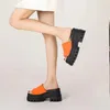 Slippers dames dames platformschoenen rond teen dikke hakken plus maat 34-42 slip op casual straat zomer vrouw sandalen