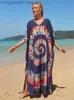 Maillots de bain pour femmes Caftan Robes Plage Cover Ups Femmes Bohème Maxi Robe Imprimé Tie Dye Rayonne Été Vacances Maillots De Bain Dropshipping Vente Chaude T230505