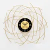 Orologi da parete Luxury Creativity Orologio Silenzioso Grande Design Moderno Reloj Pared Grande Gold Metal Art LL50WC