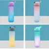 water bottle 600ml Space Cup Star Anise Cup Angular Gradient Tote Straw Cup Outdoor Leakproof Sports Travel Kettle Drinking Cup Water Bottle P230324 good