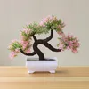 Декоративные цветы искусственные растения Bonsai маленькие дерево горшка поддельные растения