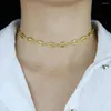 Choker grossist guldfärg Sea Shell Charm 32 8cm halsband för kvinnliga kvinnliga mode Multi Layerd Sexig sommarstrandsmycken