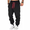 Mens Pants Sport Sweatpants Prietsuit Slim Fit Spor Salonu Egzersiz Joggers Vücut Geliştirme Pantolon Sıradan Drawstring Artı Boyut 230504